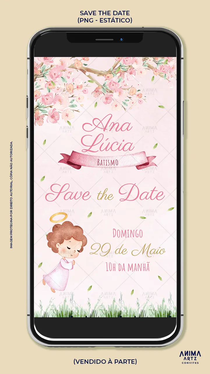 Convite animado Batismo Jardim do Anjinho - Imagem 4