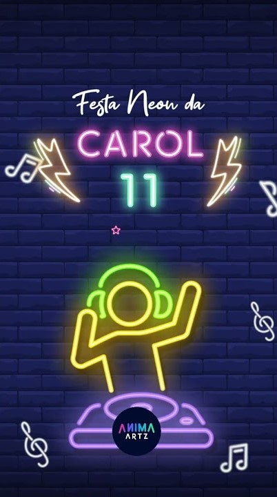 Balada Neon - Convite Animado